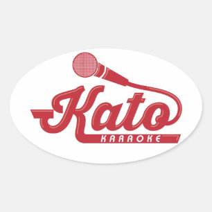 Kato Karaoke Logo Oval Sticker