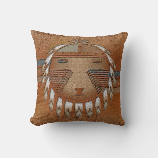 Katsina (Kachina) Sunface Cushion (Front)