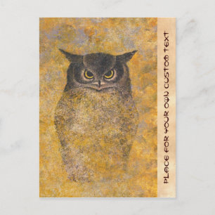 Katsuda Yukio Owl japanese oriental fine art Postcard