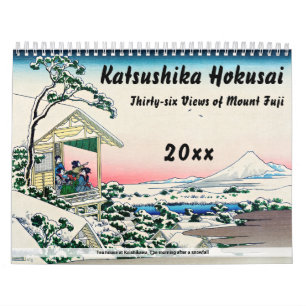 Katsushika Hokusai - 36 Views of Mount Fuji Calendar