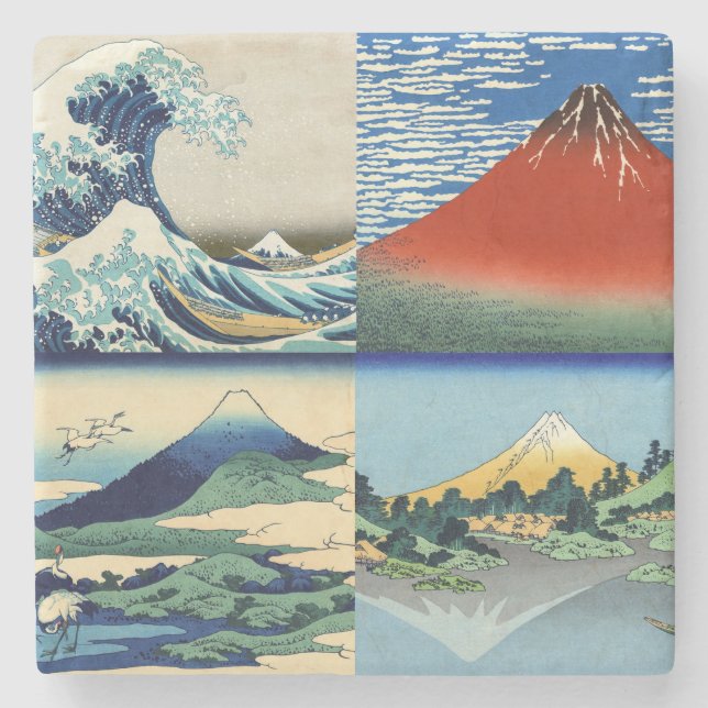 Katsushika Hokusai - 36 Views of Mount Fuji Stone Coaster (Front)