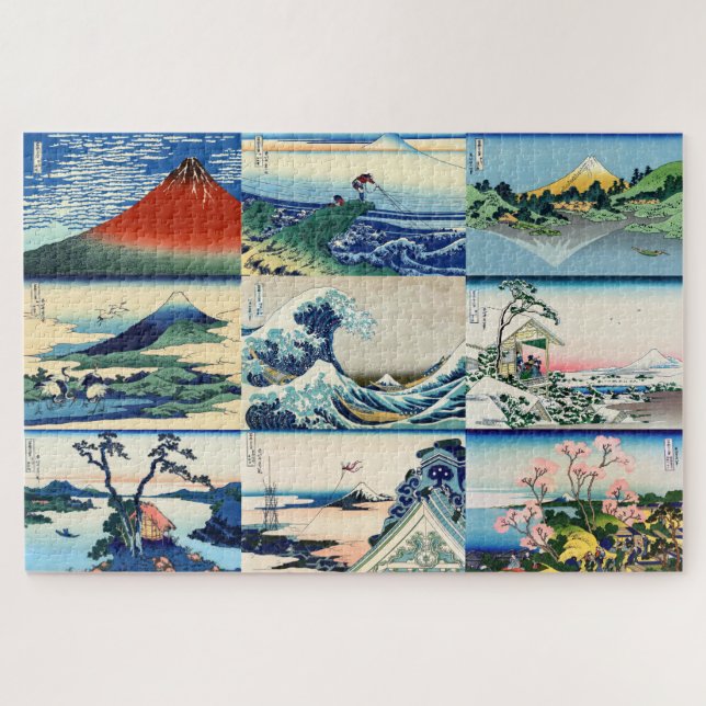 Katsushika Hokusai - 36 Views of Mt Fuji Selection Jigsaw Puzzle (Horizontal)