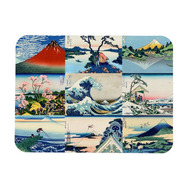 Katsushika Hokusai - 36 Views of Mt Fuji Selection Magnet (Horizontal)