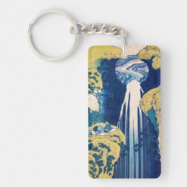 Katsushika Hokusai - Amida Falls Key Ring (Front)
