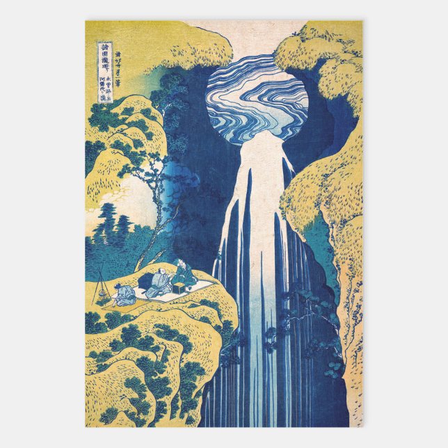 Katsushika Hokusai - Amida Falls Wrapping Paper Sheet (Creator Uploaded)