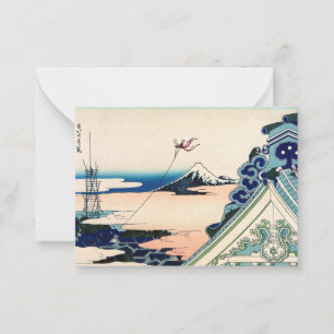 Katsushika Hokusai - Asakusa Honganji temple, Edo Card