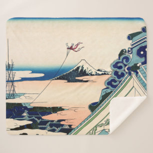 Katsushika Hokusai - Asakusa Honganji temple, Edo Sherpa Blanket