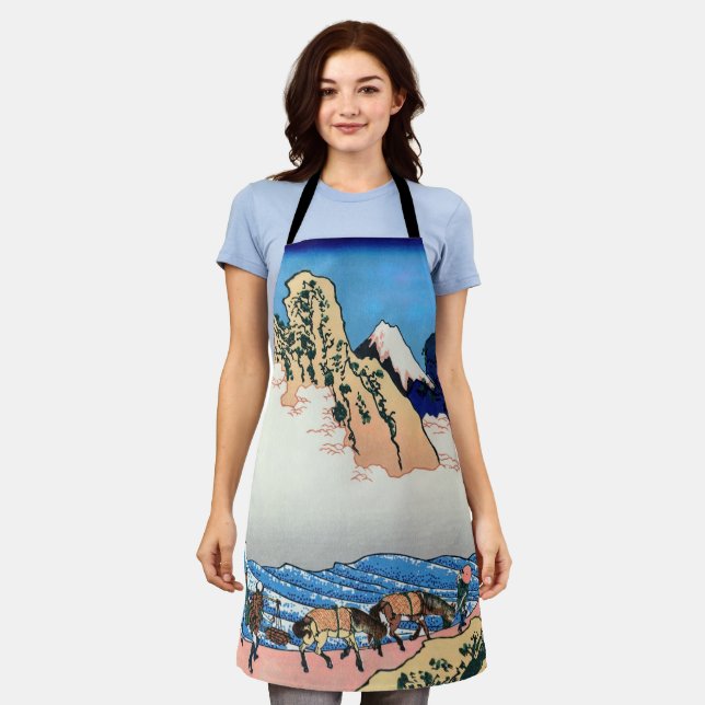 Katsushika Hokusai - Back of Fuji, Minobu river Apron (Worn)