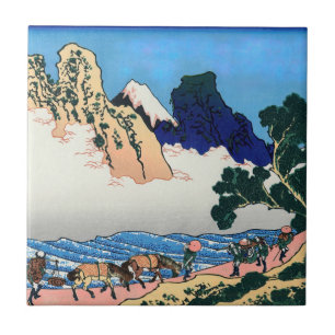 Katsushika Hokusai - Back of Fuji, Minobu river Ceramic Tile