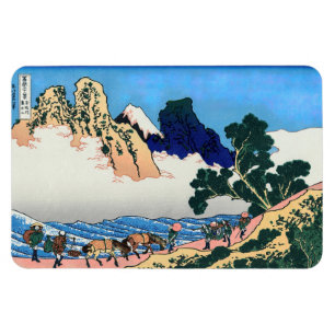 Katsushika Hokusai - Back of Fuji, Minobu river Magnet