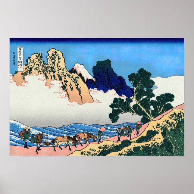 Katsushika Hokusai - Back of Fuji, Minobu river Poster (Front)