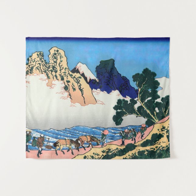 Katsushika Hokusai - Back of Fuji, Minobu river Tapestry (Front (Horizontal))