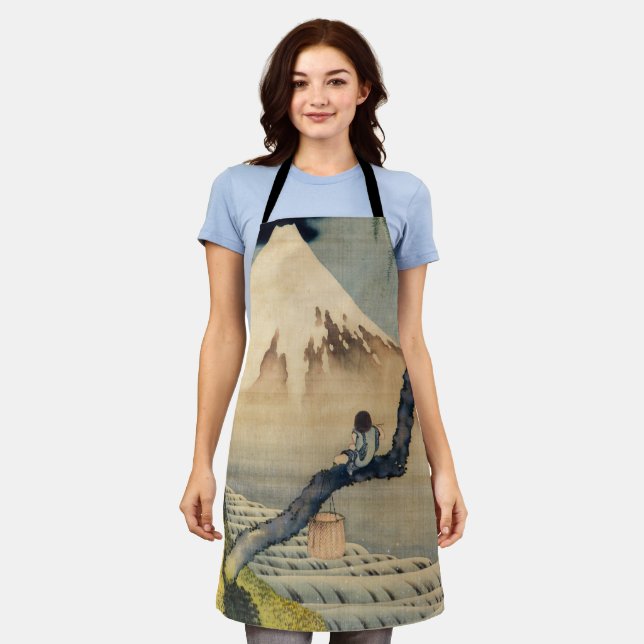 Katsushika Hokusai - Boy Viewing Mount Fuji Apron (Worn)