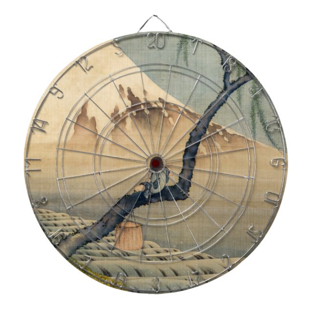 Katsushika Hokusai - Boy Viewing Mount Fuji Dartboard (Front)