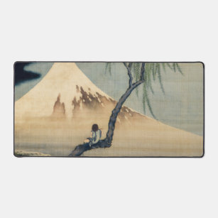 Katsushika Hokusai - Boy Viewing Mount Fuji Desk Mat