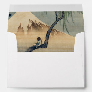 Katsushika Hokusai - Boy Viewing Mount Fuji Envelope
