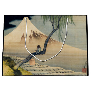 Katsushika Hokusai - Boy Viewing Mount Fuji Large Gift Bag