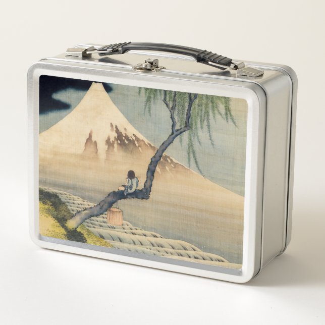 Katsushika Hokusai - Boy Viewing Mount Fuji Metal Lunch Box (Front)