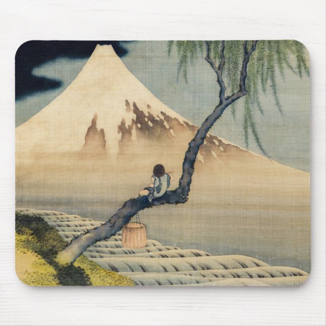Katsushika Hokusai - Boy Viewing Mount Fuji Mouse Pad (Front)