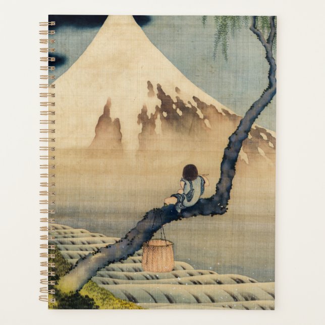 Katsushika Hokusai - Boy Viewing Mount Fuji Planner (Front)