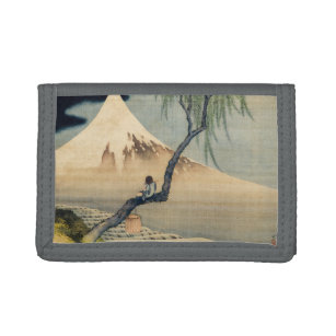 Katsushika Hokusai - Boy Viewing Mount Fuji Trifold Wallet