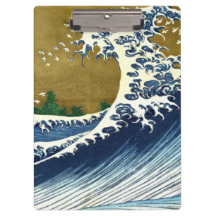 Katsushika Hokusai - Coloured Big Wave Clipboard