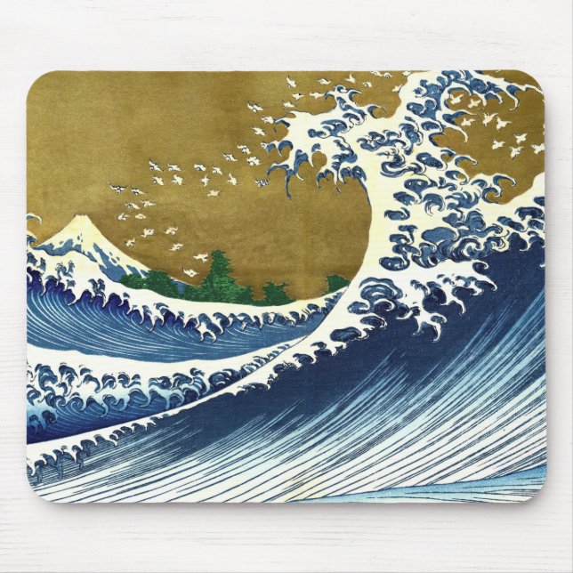 Katsushika Hokusai - Coloured Big Wave Mouse Pad (Front)