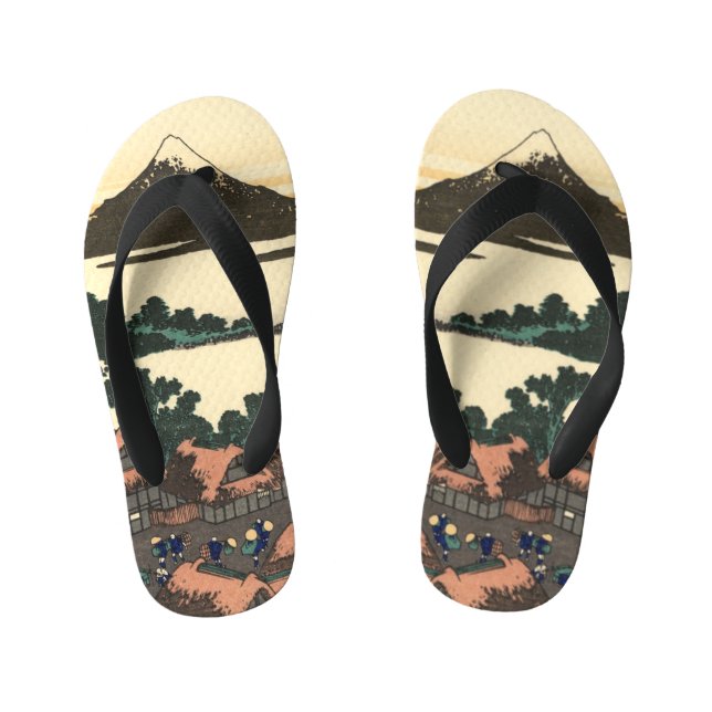 Katsushika Hokusai  Dawn in Kai province  Kid's Thongs (Footbed)