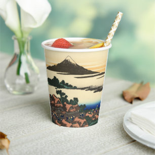 Katsushika Hokusai Dawn in Kai province Paper Cups