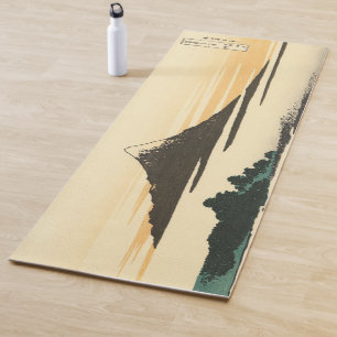 Katsushika Hokusai  Dawn in Kai province Yoga Mat