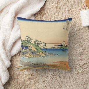 Katsushika Hokusai Enoshima in the Sagami province Cushion
