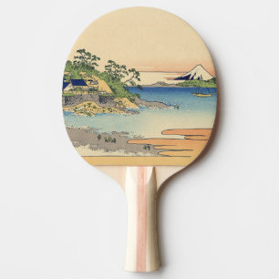 Katsushika Hokusai Enoshima in the Sagami province Ping Pong Paddle