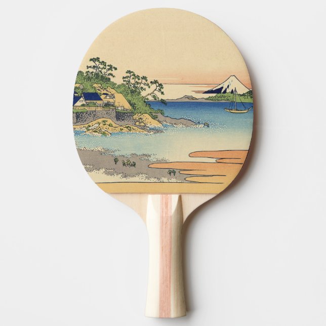 Katsushika Hokusai Enoshima in the Sagami province Ping Pong Paddle (Front)