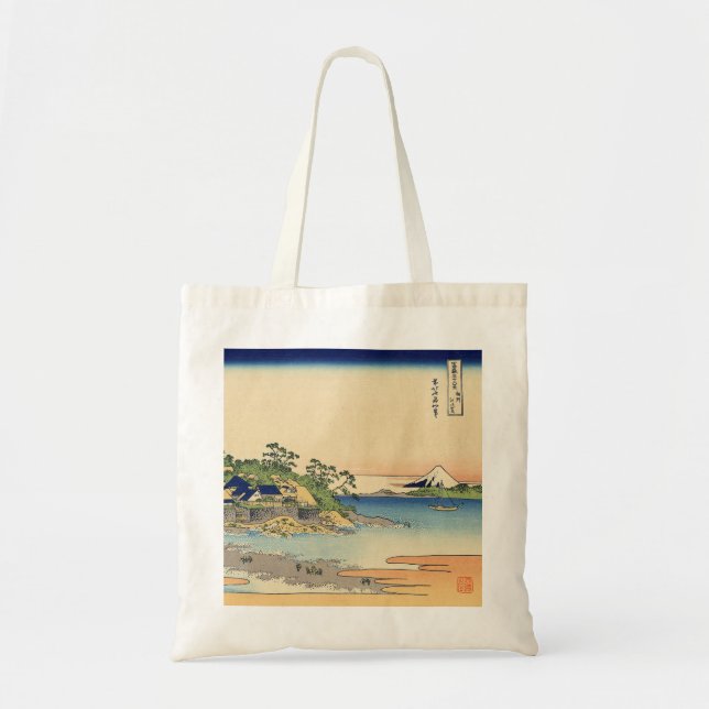 Katsushika Hokusai Enoshima in the Sagami province Tote Bag (Front)