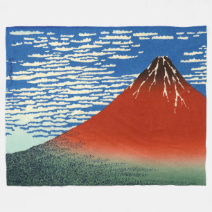 Katsushika Hokusai - Fine Wind, Clear Morning Fleece Blanket