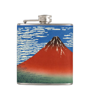 Katsushika Hokusai - Fine Wind, Clear Morning Hip Flask