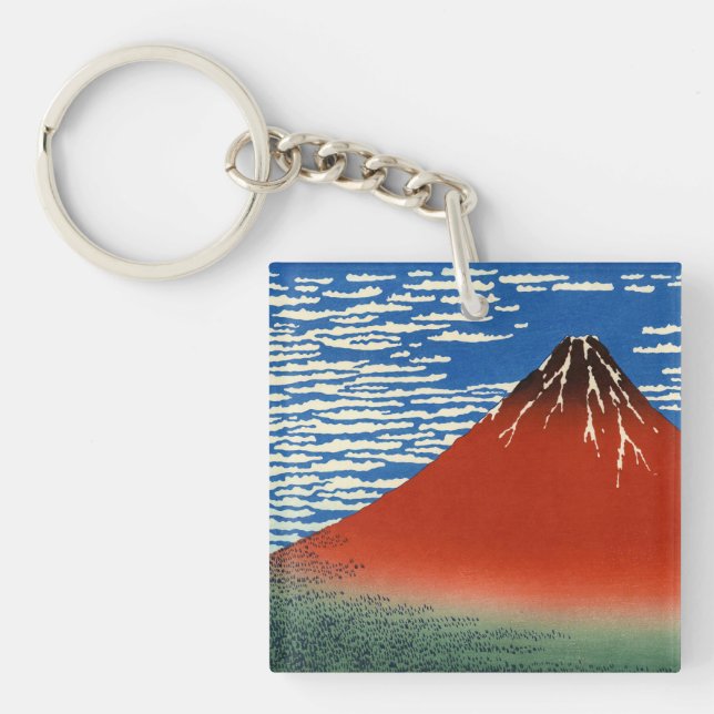 Katsushika Hokusai - Fine Wind, Clear Morning Key Ring (Front)