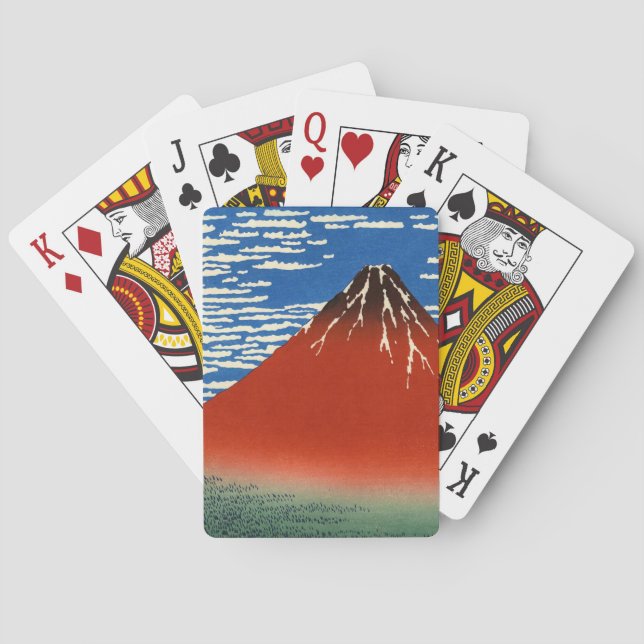 Katsushika Hokusai - Fine Wind, Clear Morning Playing Cards (Back)
