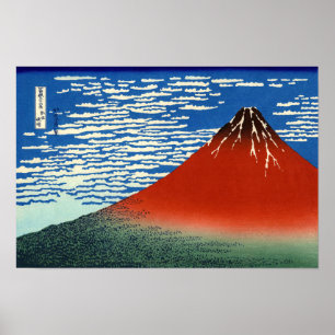 Katsushika Hokusai - Fine Wind, Clear Morning  Poster