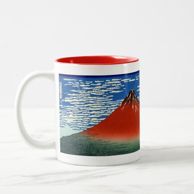 Katsushika Hokusai - Fine Wind, Clear Morning Two-Tone Coffee Mug (Left)