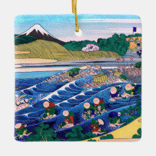 Katsushika Hokusai - Fuji from Kanaya on Tokaido Ceramic Ornament