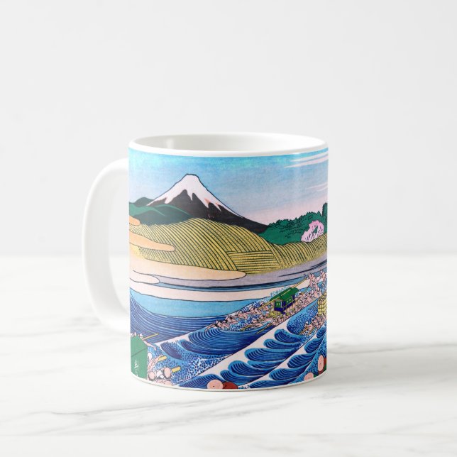 Katsushika Hokusai - Fuji from Kanaya on Tokaido Coffee Mug (Front Left)