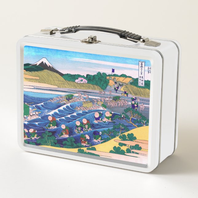 Katsushika Hokusai - Fuji from Kanaya on Tokaido Metal Lunch Box (Front)