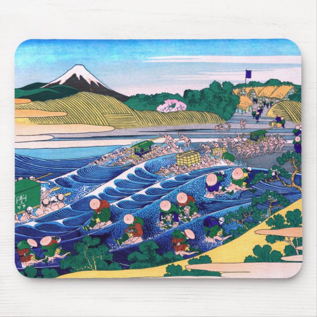 Katsushika Hokusai - Fuji from Kanaya on Tokaido Mouse Pad (Front)