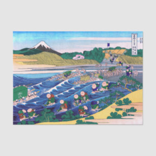 Katsushika Hokusai - Fuji from Kanaya on Tokaido Tissue Paper