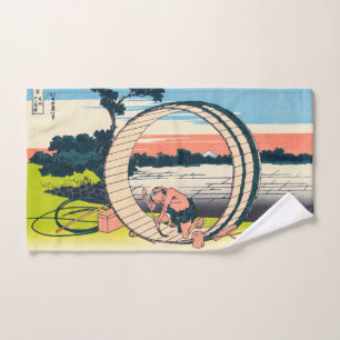 Katsushika Hokusai - Fujimigahara, Owari Province Bath Towel Set