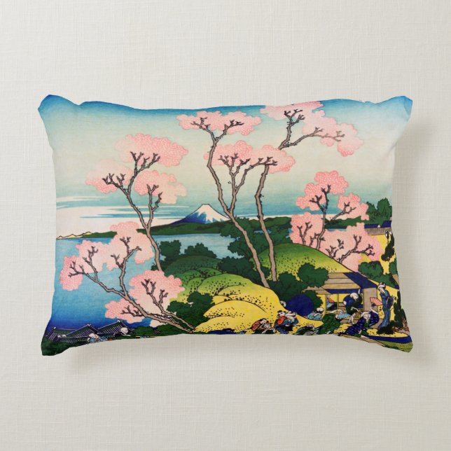 Katsushika Hokusai - Gotenyama, Tokaido, Shinagawa Decorative Cushion (Front)