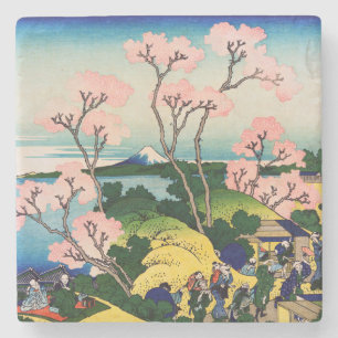 Katsushika Hokusai - Gotenyama, Tokaido, Shinagawa Stone Coaster