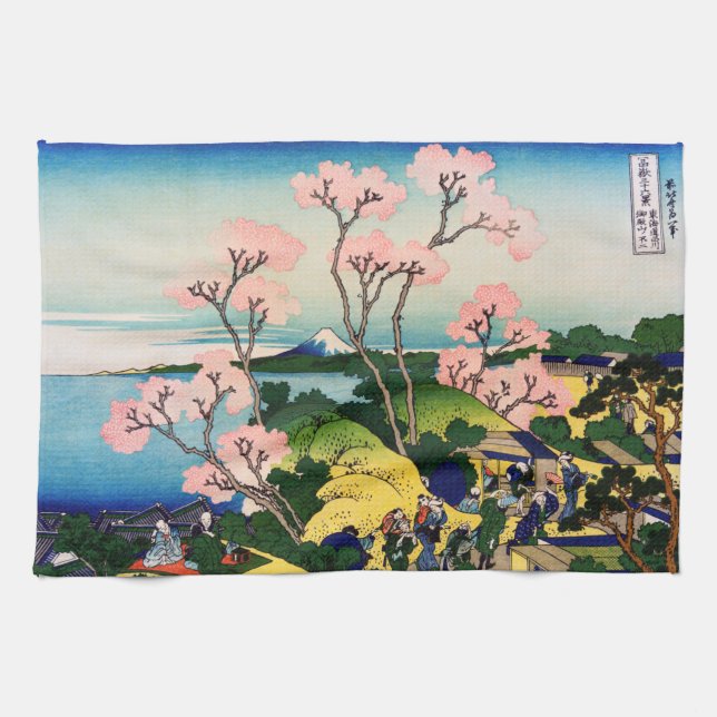 Katsushika Hokusai - Gotenyama, Tokaido, Shinagawa Tea Towel (Horizontal)