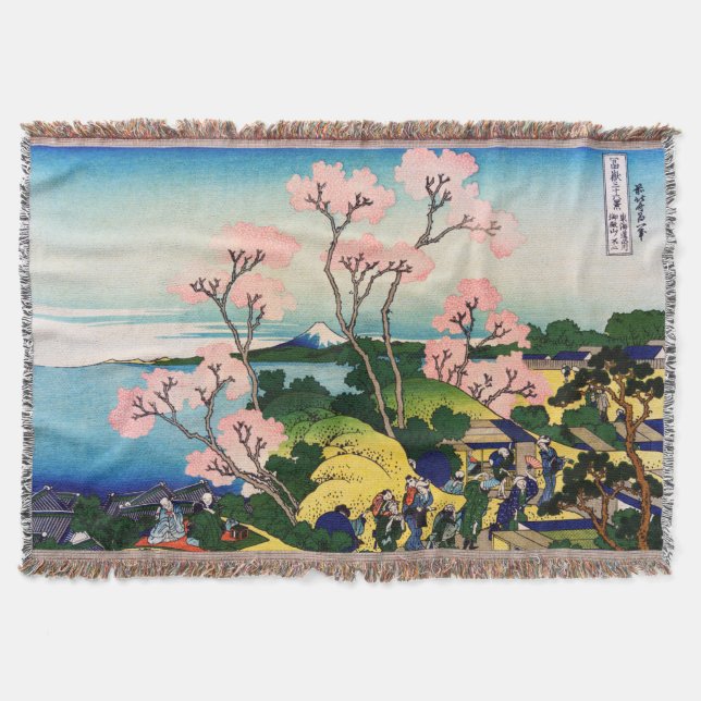Katsushika Hokusai - Gotenyama, Tokaido, Shinagawa Throw Blanket (Front)